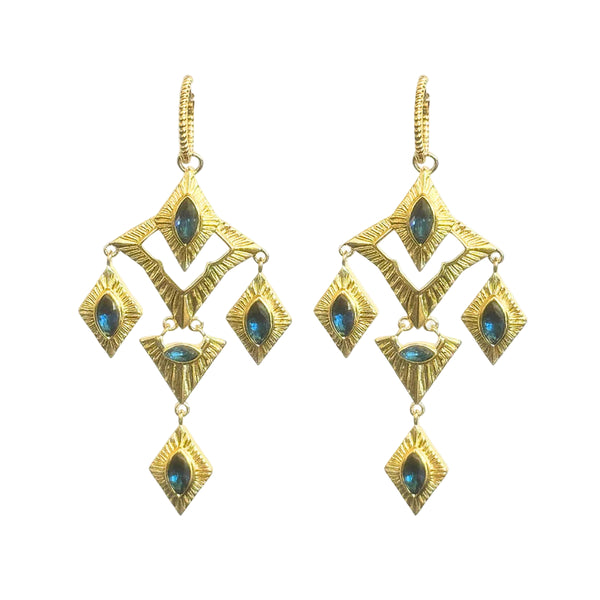 Lindi Kingi - Sagrada Earrings | Gold & Sapphire