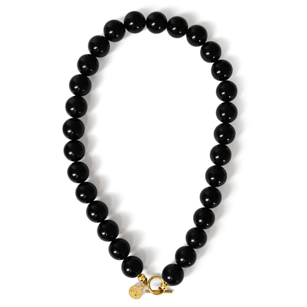 Fabuleux Vous - Black Onyx Polished Necklace