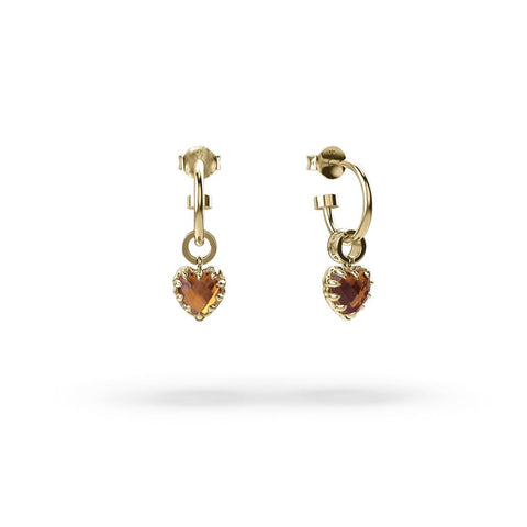 Stolen Girlfriends Club - Love Anchor Earrings Gold Plated Citrine