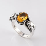 Nick Von K - Lucky Bunny ring with Citrine in Sterling Silver