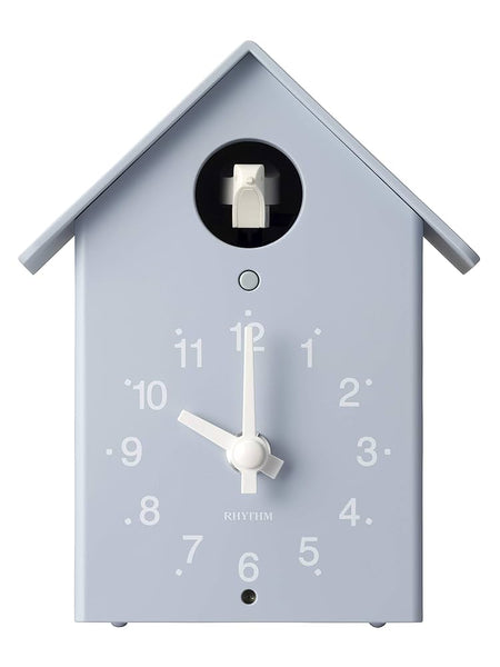 Rhythm - Contemp Cuckoo Style Clock Light Blue