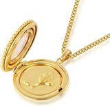 Disney Couture Kingdom - Beauty & Beast Beauty Lies Within Locket Gold Plated