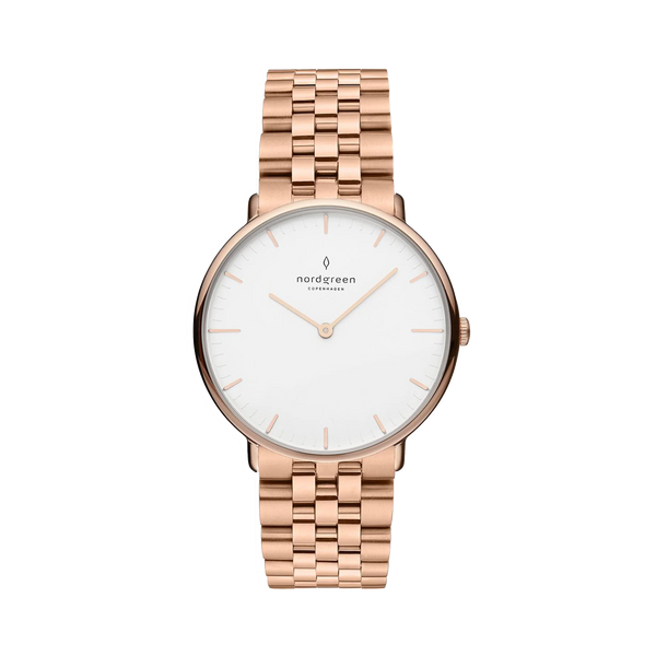 NordGreen - Native Rose Gold Link Watch