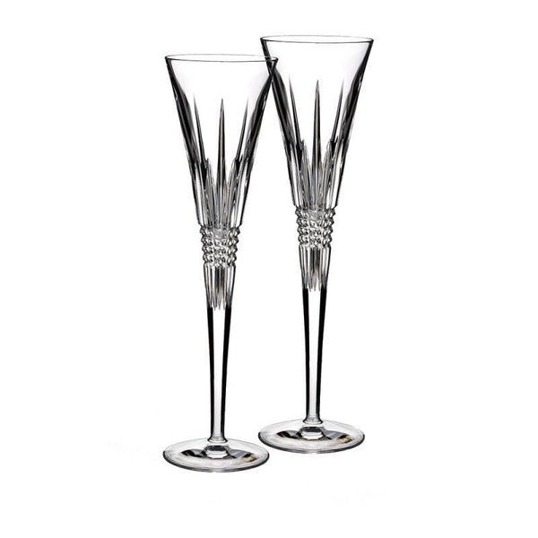 Waterford - Lismore Diamond Toasting Flutes Set Of 2