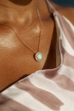 Georgini - Opal Glow Marrinawi White Created Opal Pendant Gold