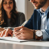 Cudworth - Ballpoint Pen, ChromeLuxe: Chrome Barrel & Cap, Gold Plated Bands & Clip