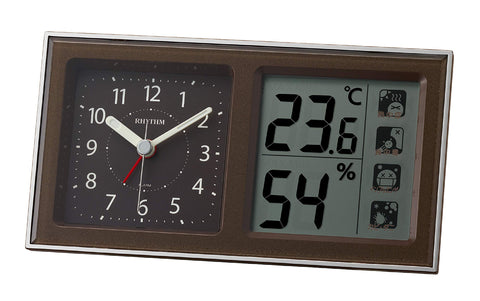 Rhythm - Analogue Bleep Alarm Thermo, Hydro, 4 environment Alert With Plastic Case