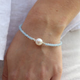 Fabuleux Vous - Silver Perle Aquamarine & Fresh Water Pearl Bracelet