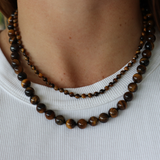 Fabuleux Voux - Tigers Eye Polished Necklace 40cm