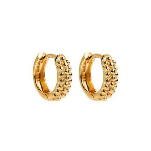 Najo - Chia Huggie Earrings Gold Plated