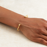 Brent Weatherall - 9ct Yellow Gold Hollow Cuff Bangle