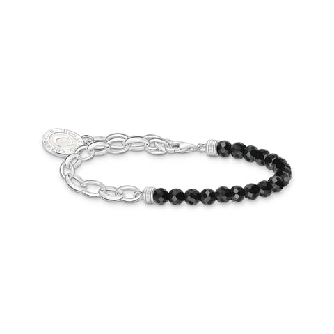 Thomas Sabo CHARMISTA - Black Onyx Silver Bracelet with Charmista Coin