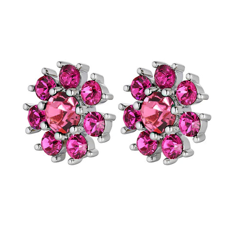 Dyrberg/Kern - Aude Shiny Silver Earrings Pink