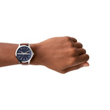 Armani Exchange - Gents Three-hand Leather Strap Watch