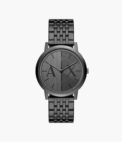 Armani Exchange - Two Hand Black Stainless Steel Watch