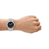 Armani Exchange - Sync Chronograph Watch Silver Strap Black Dial