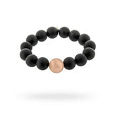 Diva - Luce Bracelet sterling silver and onyx rose gold plated