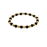 Diva - Luce Bracelet Sterling Silver Yellow Gold Plated And Onyx