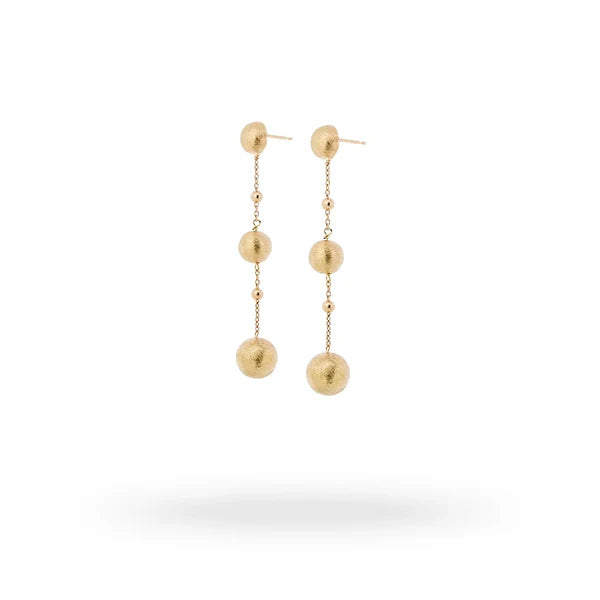 Diva - Luce earrings in yellow gold plated sterling silver