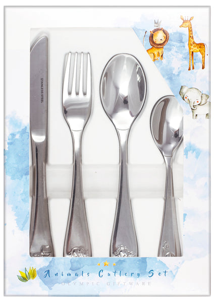 Children's Cutlery 4pc Set - Animals
