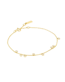Ania Haie - Gold Bezel-Set Droplet Station Bracelet