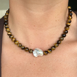 Fabuleux Voux - Tigers Eye Baroque Pearl Necklace
