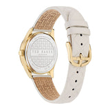 Ted Baker - Coolly Gold Cream Embossed Leather Watch