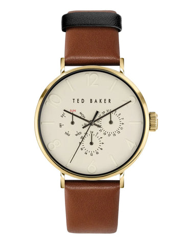 Ted Baker - Men's Cream & Brown Watch