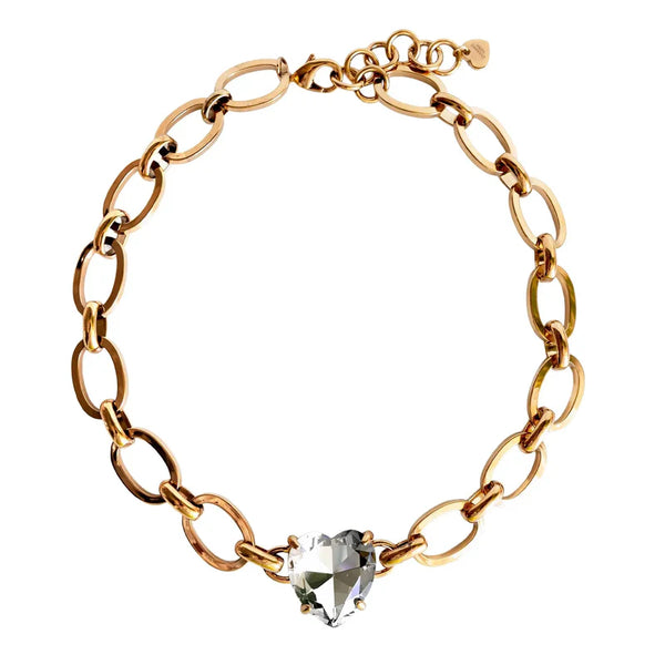 Dyrberg Kern - Braze Gold Necklace Crystal