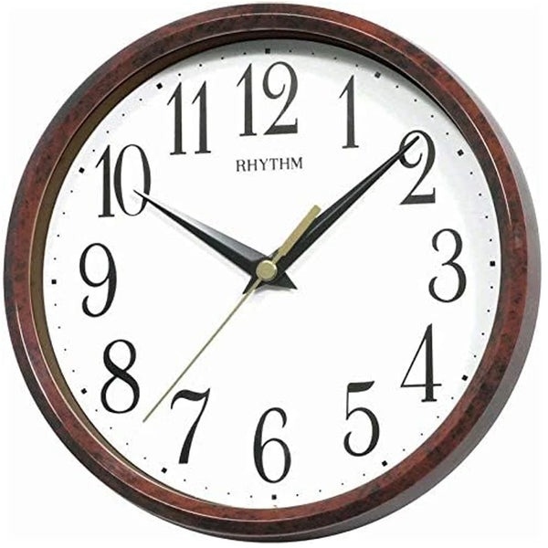 Rhythm - Wall Table Clock Brown Plastic