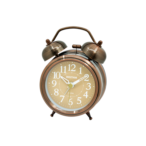 Rhythm - Bell Alarm Clock Copper Coloured