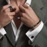 Najo - The Aviator Carbon Fibre and Steel Cufflinks