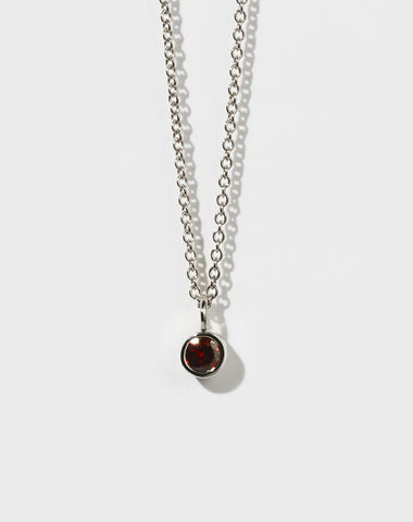 Meadowlark - Cosmo Charm Necklace Sterling Silver Garnet