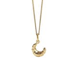 Meadowlark - Croissant Charm Necklace Gold Plated