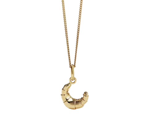 Meadowlark - Croissant Charm Necklace Gold Plated