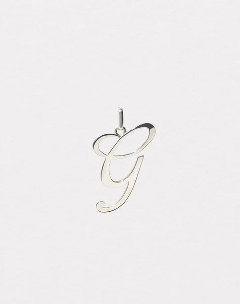 Meadowlark - Cursive Letter Charm Necklace "C" Sterling Silver