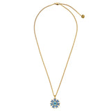 Dyrberg/Kern - Delise Gold Necklace Light Blue & Aqua