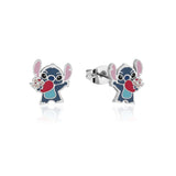 Couture Kingdom - Disney Lilo and Stitch Heart Enamel Stud Earrings