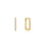 Ania Haie - Glam Oval Hoop Earrings Gold Plate