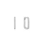 Ania Haie - Glam Oval Hoop Earrings Sterling Silver