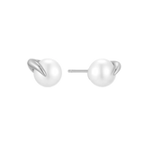 Ania Haie - Silver Pearl Claw Stud Earrings