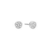 Ania Haie - Silver Small Pave Disc Studs