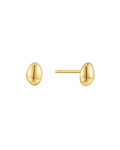 Ania Haie - Gold Organic Dome Pebble Studs