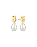 Ania Haie - Swan Pearl Drop Earring Gold Plate