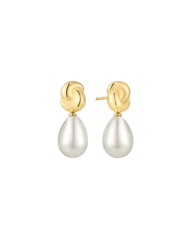 Ania Haie - Swan Pearl Drop Earring Gold Plate