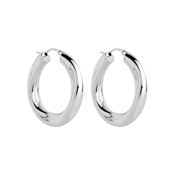 Najo - Dune Medium Hoop Earring Silver