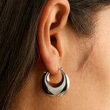 Najo - Billow Hoop Earring Silver
