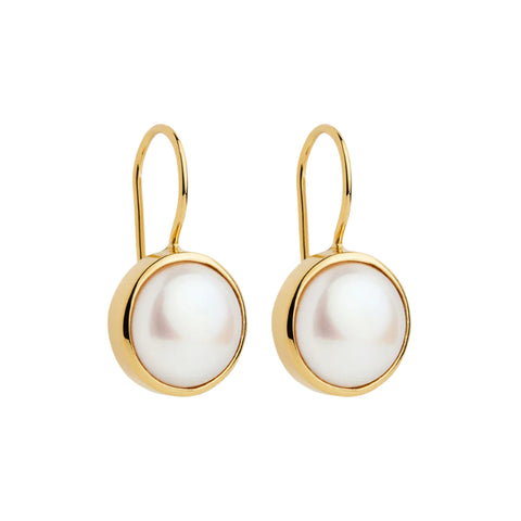 Najo - Chroma Pearl Earrings Gold Plated
