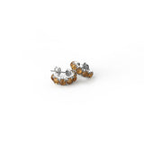 Stolen Girlfriends Club - Halo Cluster Earrings Citrine