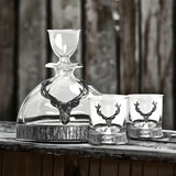 English Pewter Company - 570ml Majestic Stag Crystal & Pewter Decanter & Tumbler Set